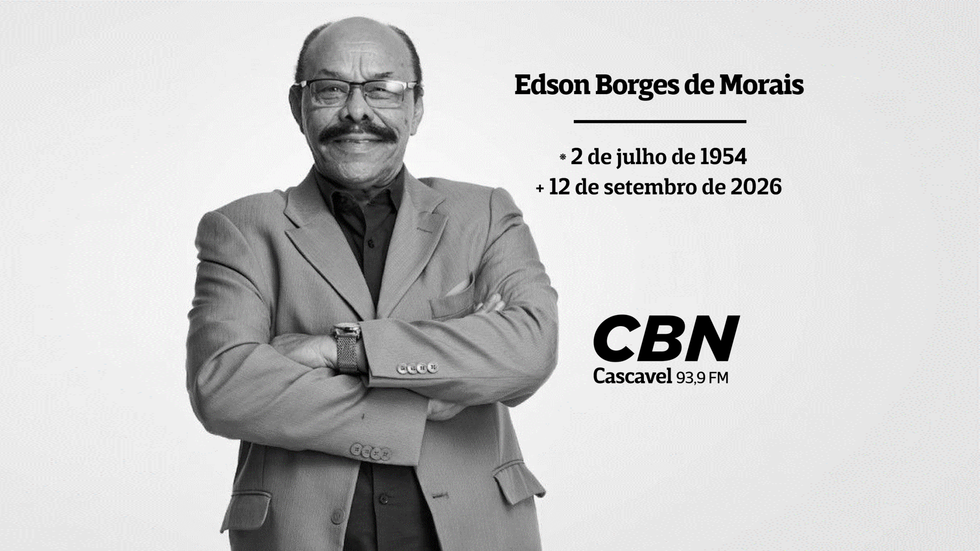 CBN Cascavel homenageia Edson Morais
