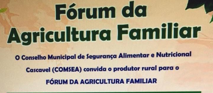 Fórum da Agricultura Familiar debaterá diversificação de produtos