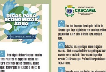 Dia Mundial da Água: Meio Ambiente promove programação especial na Prefeitura e no Lago Municipal
