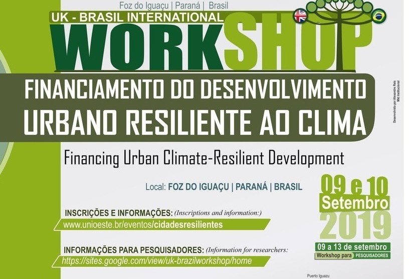 Instituições vão promover workshop sobre resiliência climática urbana