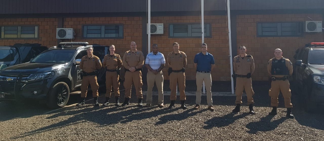 Integrantes da Embaixada Americana visitam sede do Batalhão de Polícia de Fronteira em Marechal Cândido Rondon