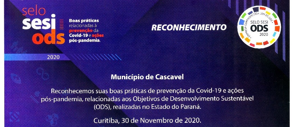 Cascavel é reconhecida pelas "Boas Práticas" nas ações preventivas contra a Covid-19
