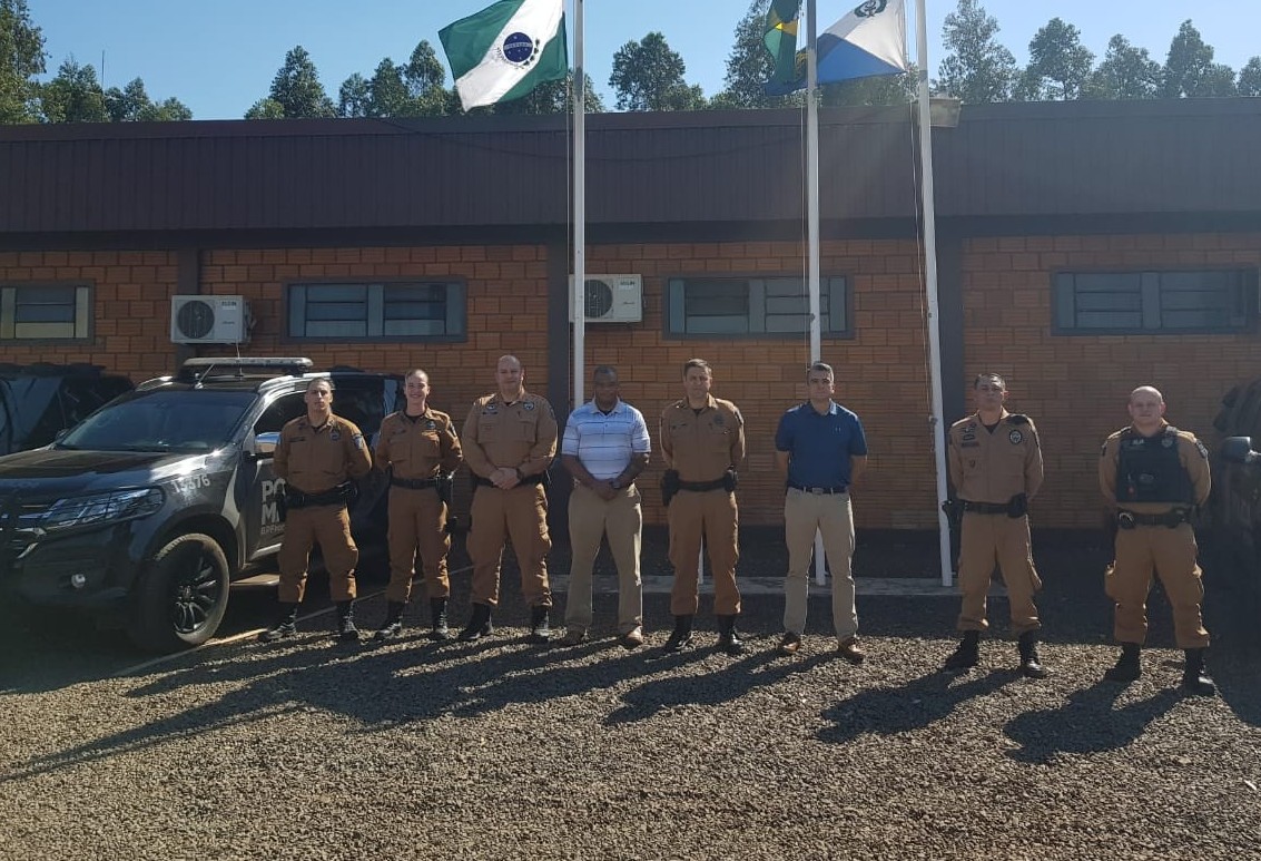 Integrantes da Embaixada Americana visitam sede do Batalhão de Polícia de Fronteira em Marechal Cândido Rondon