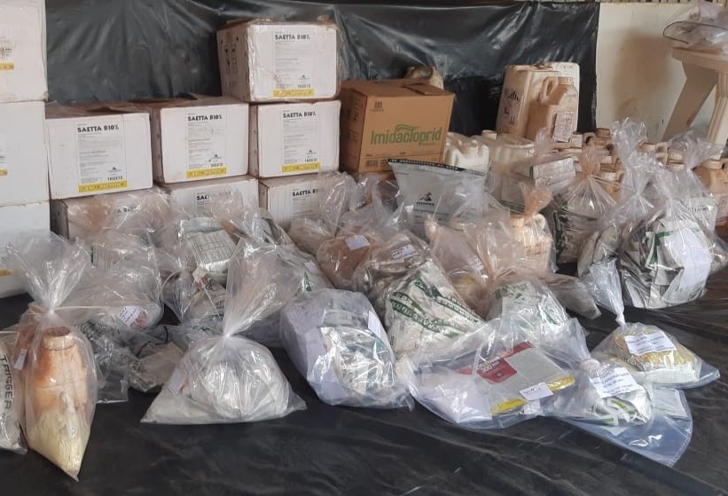 Mais de 6 ton de agrotóxicos contrabandeados são apreendidos em operação